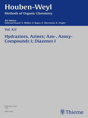 cover image of Houben-Weyl Methods of Organic Chemistry Volume X/2